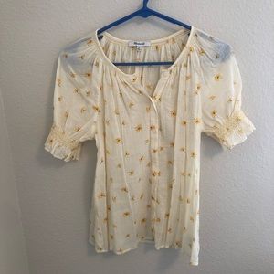 Madewell floral blouse